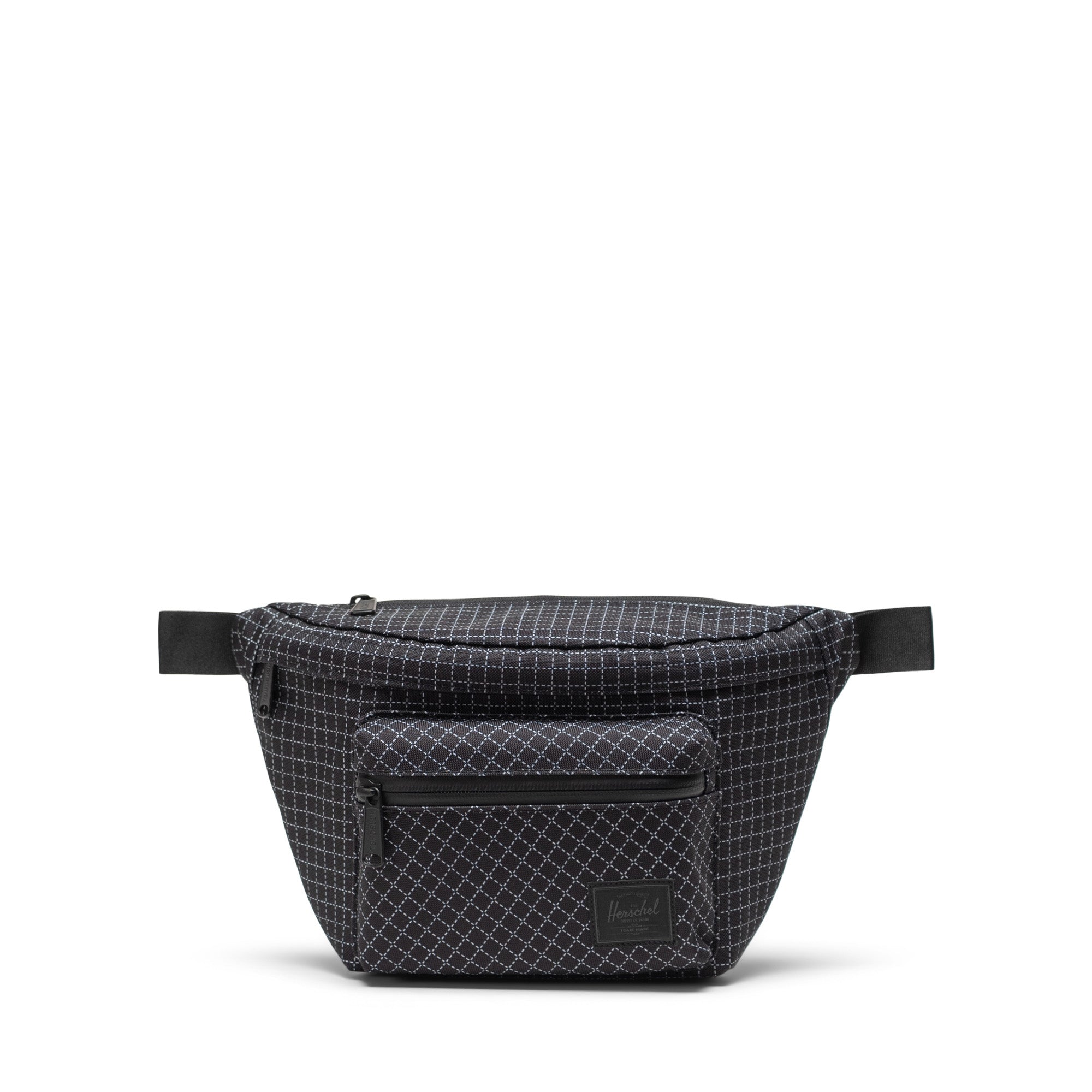 Grid Siyah Herschel Pop Quiz Suya Dayanıklı Kumaş Bel Çantası, 3.5 L